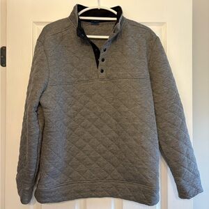 J. America Charcoal Quilted Pullover